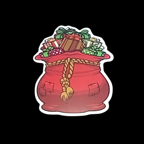 🎯 10 for $12 / Santa Sack with Gifts, Christmas Tree Chipboard Ornament - Picture 4 of 9